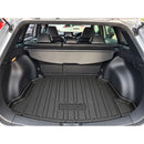 CBM-COROLLA-CROSS-SP-2126-CF, imix home TOYOTA COROLLA CROSS / XG10 2021-2026 Boot Mat / Split-Design – Raised Edge TPV, Carbon-Style Pattern Texture