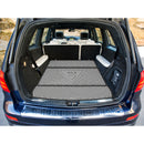 CBM-MBZ-GLS-1319-CF, Mercedes-Benz GLS / X166 2013~2019 Boot Mat – Raised Edge TPV, Carbon-Style Pattern Texture