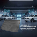CBM-VW-GOLF-7-CF, VW GOLF 7/7.5 Boot Mat – Raised Edge TPV, Carbon-Style Pattern Texture