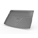 CBM-VW-GOLF-8-TOP-CF, VW GOLF 8 Top Position Boot Mat–Raised Edge TPV, Carbon-Style Pattern Texture