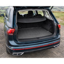 CBM-VW-TIGUAN-5S-1724-TOP-CF, VW TIGUAN 5 Seatet Upper Position Boot Mat – Raised Edge TPV, Carbon-Style Pattern Texture