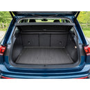 CBM-VW-TIGUAN-5S-1724-TOP-CF, VW TIGUAN 5 Seatet Upper Position Boot Mat – Raised Edge TPV, Carbon-Style Pattern Texture