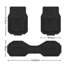 CFM-IMIX-01, imix home Universal 3-Piece PVC Car Floor Mat Set – Black | Odour-Free, Durable & All-Weather