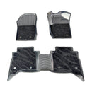 CFM-POER-SC-1924-CF-CP, imix home Premium 3D-Moulded Double-Layer Floor Mats – GWM POER-Single Cab/2019~2024(3-Piece Set)