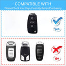 CKC-AUDI-A-Z-GM,AUDI Zinc Alloy Key Cover with Keychain | Smart Key Fob Protector | Durable Anti-Scratch Metal Case