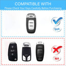 CKC-AUDI-B-Z-GM,AUDI Zinc Alloy Key Cover with Keychain | Smart Key Fob Protector | Durable Anti-Scratch Metal Case