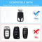 CKC-AUDI-C-Z-GM,AUDI Zinc Alloy Key Cover with Keychain | Smart Key Fob Protector | Durable Anti-Scratch Metal Case