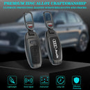 CKC-AUDI-D-Z-GM,AUDI Zinc Alloy Key Cover with Keychain | Smart Key Fob Protector | Durable Anti-Scratch Metal Case