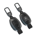 CKC-BENZ-B2-Z-GM,Mercedes Benz Zinc Alloy Key Cover with Keychain | Smart Key Fob Protector | Durable Anti-Scratch Metal Case