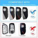 CKC-BMW-C-Z-GM,BMW Zinc Alloy Key Cover with Keychain | Fits BMW 1/3/5/7 Series X3 X4 M5 M6 | Smart Key Fob Protector | Durable Anti-Scratch Metal Case
