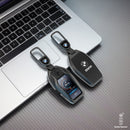 CKC-BMW-D-Z-GM,BMW Zinc Alloy Key Cover with Keychain | Fits BMW 1/3/5/7 Series X3 X4 M5 M6 | Smart Key Fob Protector | Durable Anti-Scratch Metal Case