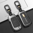 CKC-CHEVROLET-A-Z-GM,CHEVROLET Type A Zinc Alloy Key Cover with Keychain | Smart Key Fob Protector | Durable Anti-Scratch Metal Case