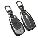 CKC-CHEVROLET-C-Z-GM,CHEVROLET Type C Zinc Alloy Key Cover with Keychain | Smart Key Fob Protector | Durable Anti-Scratch Metal Case