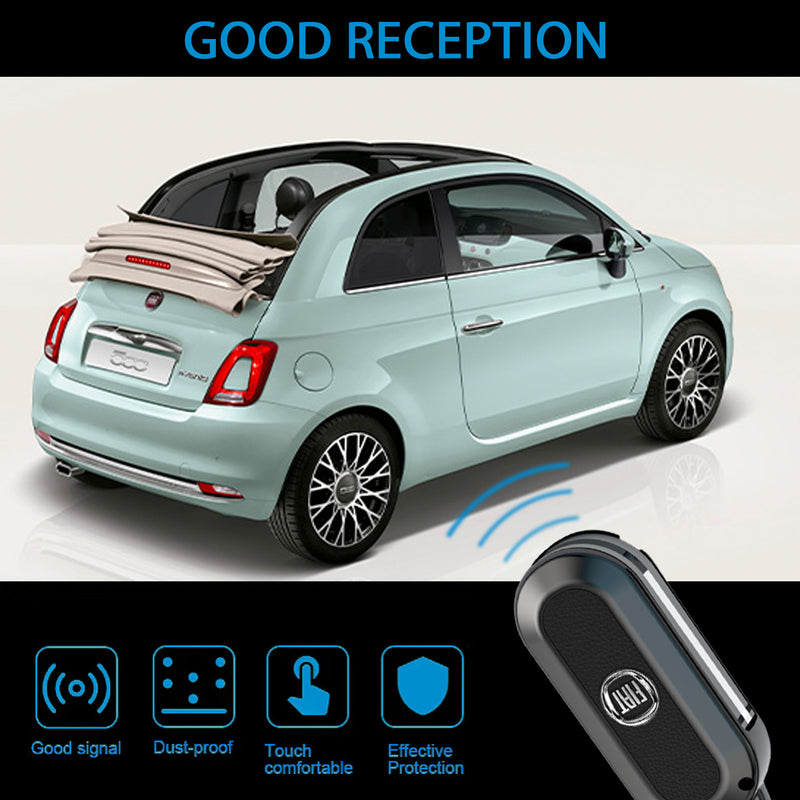 CKC-FIAT-A-Z-GM,FIAT Zinc Alloy Key Cover with Keychain | Smart Key Fob Protector | Durable Anti-Scratch Metal Case