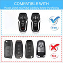 CKC-FORD-A-Z-GM,FORD Zinc Alloy Key Cover with Keychain | Smart Key Fob Protector | Durable Anti-Scratch Metal Case