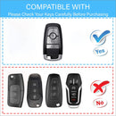 CKC-FORD-B5-Z-GM,FORD Zinc Alloy Key Cover with Keychain | Smart Key Fob Protector | Durable Anti-Scratch Metal Case