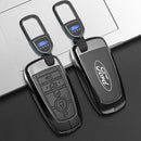 CKC-FORD-B5-Z-GM,FORD Zinc Alloy Key Cover with Keychain | Smart Key Fob Protector | Durable Anti-Scratch Metal Case