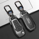 CKC-FORD-F-Z-GM,FORD Zinc Alloy Key Cover with Keychain | Smart Key Fob Protector | Durable Anti-Scratch Metal Case