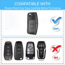 CKC-FORD-G-Z-GM,FORD Zinc Alloy Key Cover with Keychain | Smart Key Fob Protector | Durable Anti-Scratch Metal Case