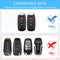 CKC-FORD-H-Z-GM,FORD Zinc Alloy Key Cover with Keychain | Smart Key Fob Protector | Durable Anti-Scratch Metal Case