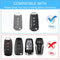CKC-FORD-I-Z-GM,FORD Zinc Alloy Key Cover with Keychain | Smart Key Fob Protector | Durable Anti-Scratch Metal Case