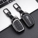CKC-HYUNDAI-A-Z-GM, Hyundai Metal Key Fob Cover with Keychain – Refined Anti-Scratch Design