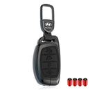 CKC-HYUNDAI-A-Z-GM, Hyundai Metal Key Fob Cover with Keychain – Refined Anti-Scratch Design