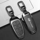 CKC-HYUNDAI-B-Z-GM, Hyundai Metal Key Fob Cover with Keychain – Refined Anti-Scratch Design