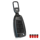 CKC-HYUNDAI-E-Z-GM, Hyundai Metal Key Fob Cover with Keychain – Refined Anti-Scratch Design