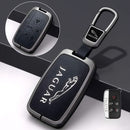 CKC-JAGUAR-A-Z-GM,JAGUAR Old Model Zinc Alloy Key Cover with Keychain | Smart Key Fob Protector | Durable Anti-Scratch Metal Case