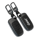 CKC-JEEP-A5-Z-GM, JEEP Zinc Alloy Key Cover with Keychain | Smart Key Fob Protector | Durable Anti-Scratch Metal Case