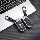 CKC-JEEP-A5-Z-GM, JEEP Zinc Alloy Key Cover with Keychain | Smart Key Fob Protector | Durable Anti-Scratch Metal Case