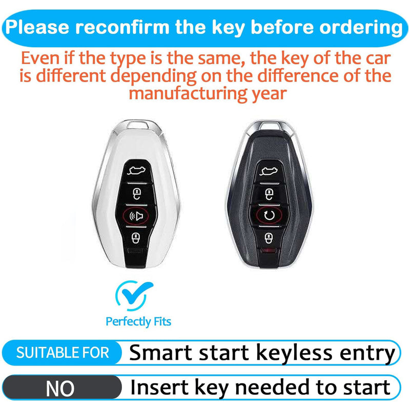 CKC-JETOUR-A-Z-GM,JETOUR X70/X70 Plus Zinc Alloy Key Cover with Keychain | Smart Key Fob Protector | Durable Anti-Scratch Metal Case