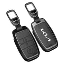 CKC-KIA-A-Z-GM, KIA Type A Zinc Alloy Key Cover with Keychain | Smart Key Fob Protector | Durable Anti-Scratch Metal Case