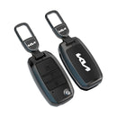 CKC-KIA-B-Z-GM, KIA Type B Zinc Alloy Key Cover with Keychain | Smart Key Fob Protector | Durable Anti-Scratch Metal Case