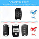 CKC-KIA-B-Z-GM, KIA Type B Zinc Alloy Key Cover with Keychain | Smart Key Fob Protector | Durable Anti-Scratch Metal Case