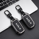 CKC-KIA-C-Z-GM, KIA Type C Zinc Alloy Key Cover with Keychain | Smart Key Fob Protector | Durable Anti-Scratch Metal Case