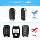 CKC-KIA-C-Z-GM, KIA Type C Zinc Alloy Key Cover with Keychain | Smart Key Fob Protector | Durable Anti-Scratch Metal Case