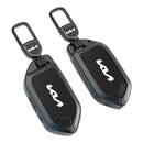 CKC-KIA-D-Z-GM, KIA Type D Zinc Alloy Key Cover with Keychain | Smart Key Fob Protector | Durable Anti-Scratch Metal Case