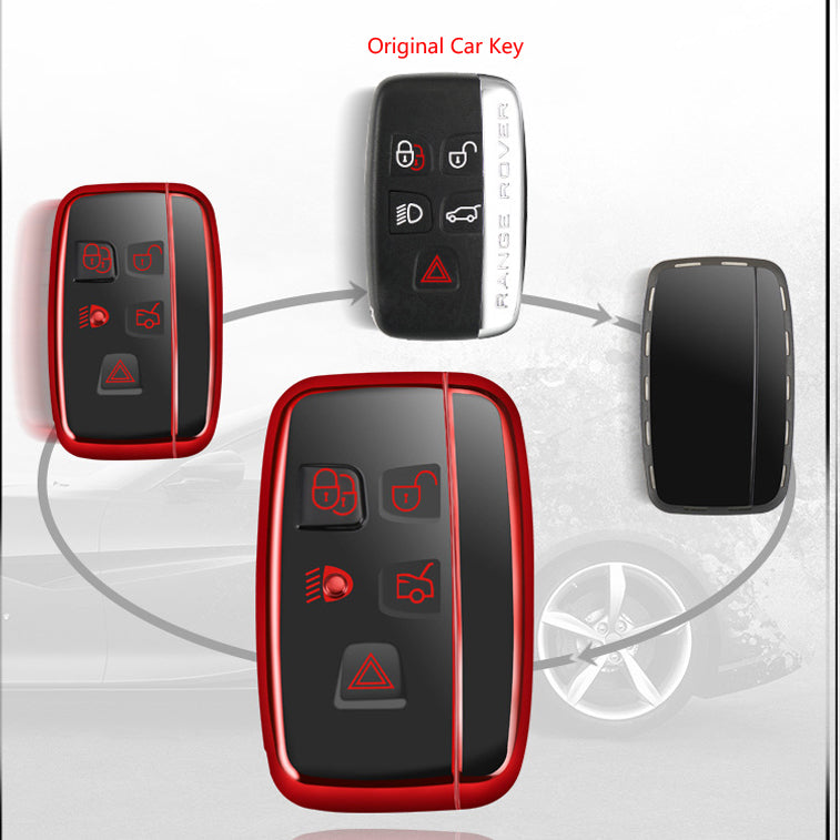 CKC-JAGUAR-A, JAGUAR Type A Car Key TPU Case & Holder
