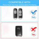 CKC-MAZDA-A3-Z-GM, MAZDA Zinc Alloy Key Cover with Keychain | Smart Key Fob Protector | Durable Anti-Scratch Metal Case
