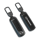 CKC-MAZDA-A3-Z-GM, MAZDA Zinc Alloy Key Cover with Keychain | Smart Key Fob Protector | Durable Anti-Scratch Metal Case