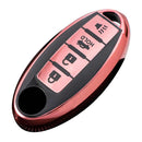 CKC-NISSAN-A4, Nissan Type A 4 Buttons Car Key TPU Case & Holder