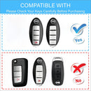 CKC-NISSAN-A4-Z-GM, NISSAN Type A4 Zinc Alloy Key Cover with Keychain | Smart Key Fob Protector | Durable Anti-Scratch Metal Case