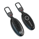 CKC-NISSAN-A4-Z-GM, NISSAN Type A4 Zinc Alloy Key Cover with Keychain | Smart Key Fob Protector | Durable Anti-Scratch Metal Case