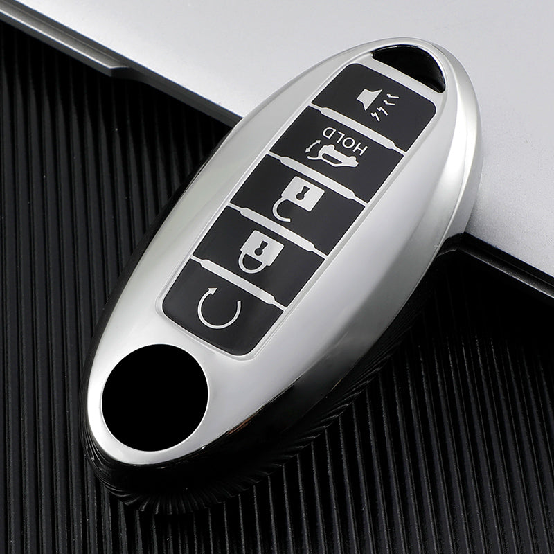 CKC-NISSAN-A5, Nissan Type A 5 Buttons Car Key TPU Case & Holder