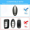 CKC-NISSAN-A5-Z-GM, NISSAN Type A5 Zinc Alloy Key Cover with Keychain | Smart Key Fob Protector | Durable Anti-Scratch Metal Case