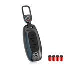CKC-NISSAN-C-Z-GM, NISSAN Type C Zinc Alloy Key Cover with Keychain | Smart Key Fob Protector | Durable Anti-Scratch Metal Case