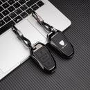 CKC-PEUGEOT-A-Z-GM,PEUGEOT Zinc Alloy Key Cover with Keychain | Smart Key Fob Protector | Durable Anti-Scratch Metal Case