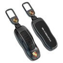 CKC-PORSCHE-A-Z-GM,PORSCHE Zinc Alloy Key Cover with Keychain | Smart Key Fob Protector | Durable Anti-Scratch Metal Case